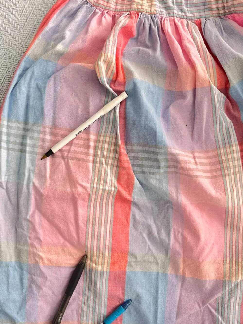 Vintage Plaid Cotton Skirt Set - Picture 13 of 15